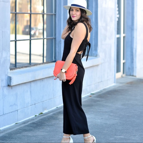 madewell apron bow back jumpsuit